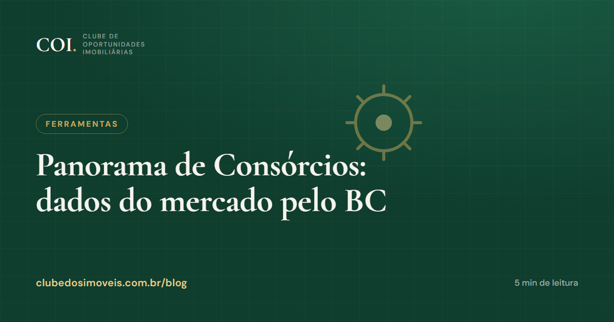 Panorama de Consórcios: dados do mercado pelo BC